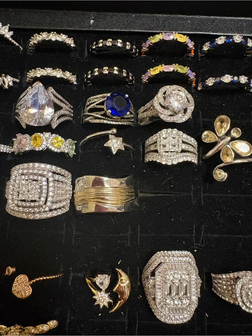 Mixed Women's Ring Collection - Pink, Gold, Silver Accents